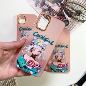 قاب دخترانه طرح Cool Girl نارنجی گوشی آیفون 12-12 پرو