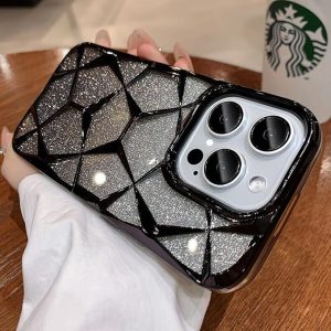 قاب ‏Electro Marble Geo با ورقه شاینی گوشی آیفون 13