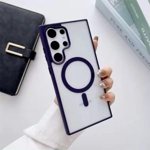 قاب شفاف مگ سیف دار گوشی سامسونگ S23 Ultra
