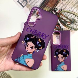 قاب دخترانه طرح Cool Girl بنفش گوشی سامسونگ S22 Ultra