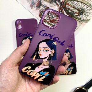 قاب دخترانه طرح Cool Girl بنفش گوشی آیفون 12-12 پرو