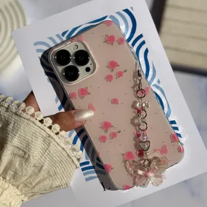 قاب طرح شکوفه های صورتی کوچک