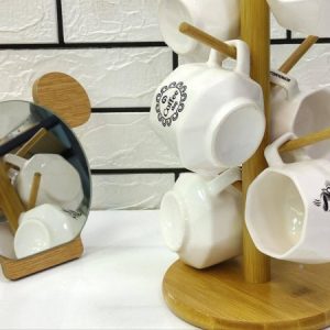 فنجان سرامیکی مدل الماسی طرح Coffee