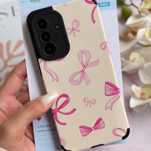 قاب پاپیون صورتی کبریتی آیفون ، سامسونگ ، شیائومی (کدC2207) مناسب برای 17 Pro Max