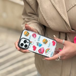 قاب موبایل iPhone 17Pro سفارشی شفاف | همراه بند kisso (کد 0332)