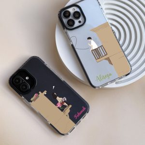 قاب موبایل iPhone X /XS سفارشی شفاف | Balcony Love (کد 0544)