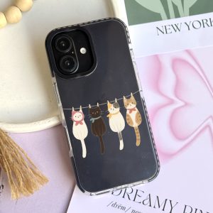 قاب موبایل Galaxy S20FE سفارشی شفاف | گربآویز (کد 0497)