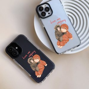 قاب موبایل iPhone 12Pro / 12 سفارشی شفاف | punch monkey (کد 0566)