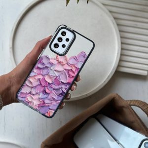 قاب موبایل iPhone17ProMax سفارشی | رنگ روغن تم صورتی (کد 0147)