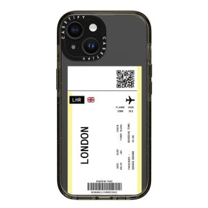 قاب موبایل iPhone 13Pro سفارشی شفاف | plane ticket (کد 0351)