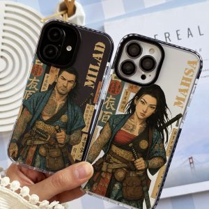 قاب موبایل Galaxy A10S سفارشی شفاف | samurai couple (کد 0504)