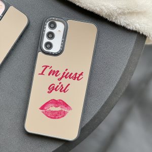 قاب موبایل iPhone 15 سفارشی آینه ای | i’m just girl (کد 0441)