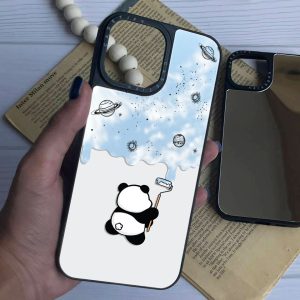قاب موبایل GalaxyA12 سفارشی آینه ای | galaxy panda (کد0319)