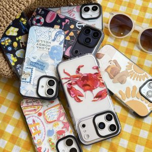 قاب موبایل Galaxy S21FE سفارشی شفاف | summer collection (کد 0582)
