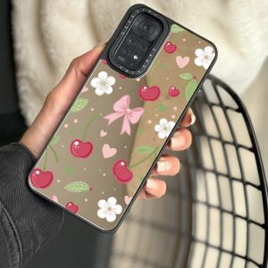قاب موبایل Galaxy S23Ultra سفارشی آینه ای | Cherry Bloom (کد 0398)
