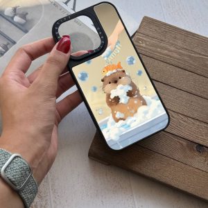 قاب موبایل Galaxy A24 سفارشی آینه ای | Bubble Time Otter (کد 0521)