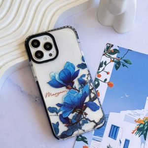 قاب موبایل iPhone17ProMax سفارشی شفاف | گل یخ (کد 0572)