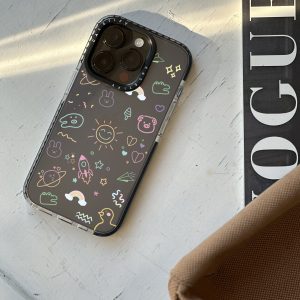 قاب موبایل iPhone 16 سفارشی شفاف | Color painting (کد 0301)