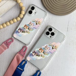 قاب موبایل 15Pro سفارشی دوقلاب | گربه های آسمانی (کد 0561)