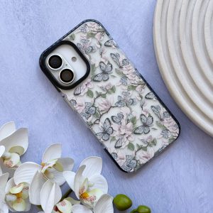 قاب موبایل Galaxy A53 سفارشی شفاف | Butterfly Bloom (کد 0579)