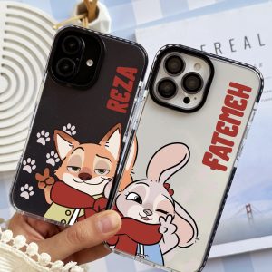 قاب موبایل Galaxy A72 سفارشی شفاف | nick and judy (کد 0532)
