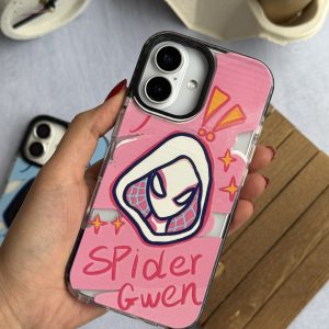 قاب موبایل Galaxy A32 سفارشی شفاف | spider couple (کد 0556)