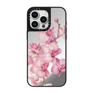 قاب موبایل Galaxy S24Ultra سفارشی آینه ای | flower text (کد 0443)