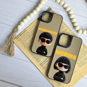 قاب موبایل iPhone 17Promax سفارشی آینه ای | Cool Couple (کد 0484)