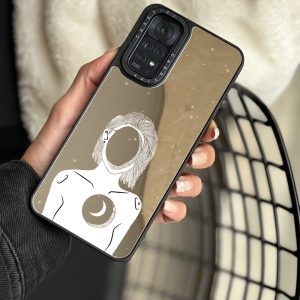 قاب موبایل iPhone 13 /14 سفارشی آینه ای | Moon Heart (کد 0178)