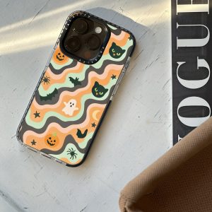 قاب موبایل iPhone 12Pro / 12 سفارشی شفاف | halloween (کد 0494)