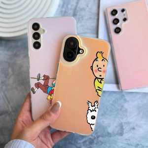 قاب موبایل iPhone 15Promax سفارشی هولوگرامی | tintin (کد 0498)