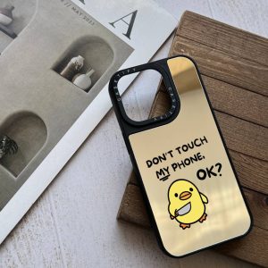قاب موبایل Galaxy S24FE سفارشی آینه ای | dont touch my phone (کد 0337)