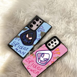 قاب موبایل Galaxy A72 سفارشی آینه ای | spider couple (کد 0556)
