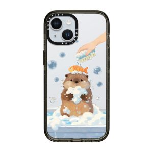 قاب موبایل سفارشی شفاف | Bubble Time Otter (کد 0521)