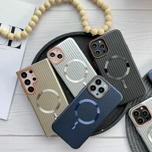 قاب گوشی آیفون مگ سیف طرح کرکره ای مدل iPhone 15 pro max
