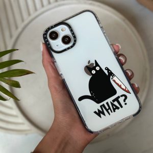 قاب موبایل Galaxy S21FE سفارشی شفاف | گربه گنگستر (کد 0279)