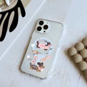 قاب موبایل iPhone 16Promax شفاف مگ سیف | Dachshund (کد 0428)
