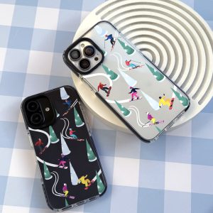قاب موبایل iPhone 17Pro سفارشی شفاف | ski (کد 0547)