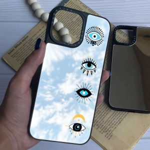 قاب موبایل iPhone XR سفارشی آینه ای | چشم نظر (کد 0315)