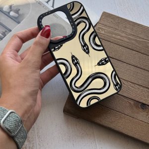 قاب موبایل iPhone 12Promax سفارشی آینه ای | python (کد 0477)