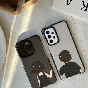قاب موبایل Galaxy A15 سفارشی شفاف | Black couple (کد 196/2)