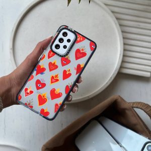 قاب موبایل Galaxy A23 سفارشی | قلب آتیشی burning heart (کد 0148)
