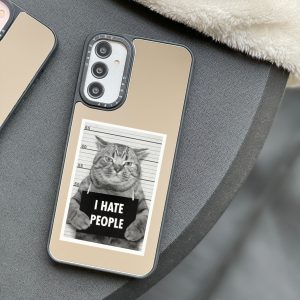 قاب موبایل iPhone 16Pro سفارشی آینه ای | hate people (کد 0463)