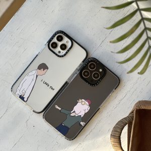 قاب موبایل iPhone XR سفارشی شفاف | friends couple (کد 0436)