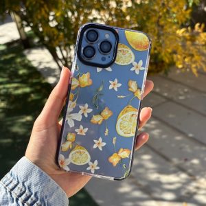 قاب موبایل Galaxy A72 سفارشی شفاف | بهار نارنج (کد 0499)