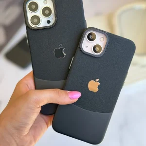قاب Leather Metal مشکی آیفون