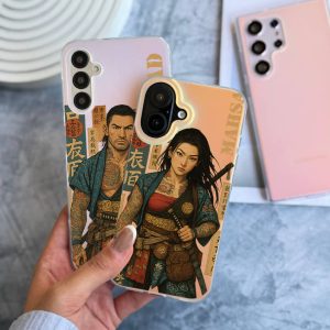 قاب موبایل Galaxy A23 سفارشی هولوگرامی | samurai couple (کد 0504)