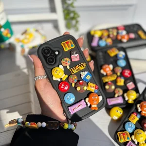 قاب سامسونگ A51 طرح M&M برجسته عروسکی فانتزی