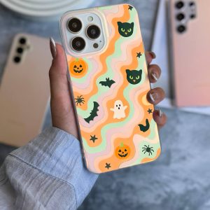 قاب موبایل iPhone 16 سفارشی هولوگرامی | halloween (کد 0494)