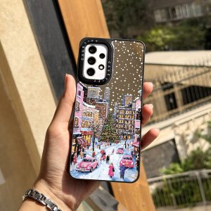 قاب موبایل iPhone 15Pro سفارشی آینه ای | christmas night (کد 0534)